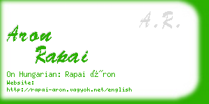 aron rapai business card